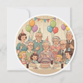 Gefeliciteerd Oma Vintage Ontwerp Save The Date (Voorkant)
