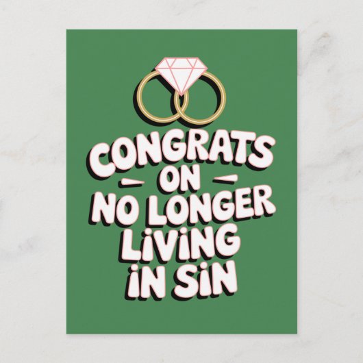 Gefeliciteerd omdat je niet langer in zonde leeft briefkaart (Voorkant)