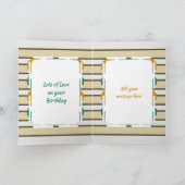 Gefeliciteerd Oom oranje en groene foto Kaart (Binnen)