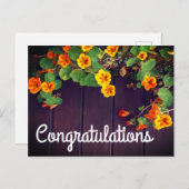 Gefeliciteerd Oost-Indische Kers Ansichtkaart Briefkaart (Voorkant / Achterkant)