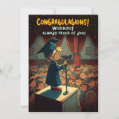 Gefeliciteerd op je Afstuderen - glimlachende jong Feestdagenkaart (Voorkant)