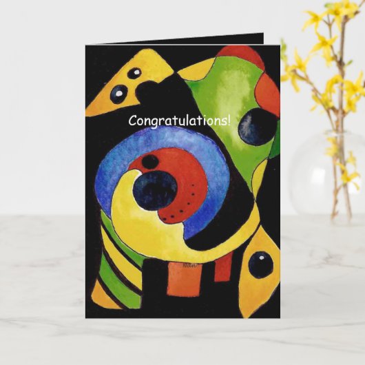 Gefeliciteerd op je afstuderen kaart (Gele Bloem)