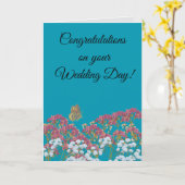 Gefeliciteerd op jullie trouwdag kaart (Gele Bloem)