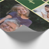 Gefeliciteerd Opa Aangepaste Fotocollage Cadeaupapier (Hoek)