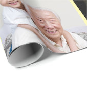 Gefeliciteerd Opa Aangepaste Fotocollage Cadeaupapier (Rol Hoek)