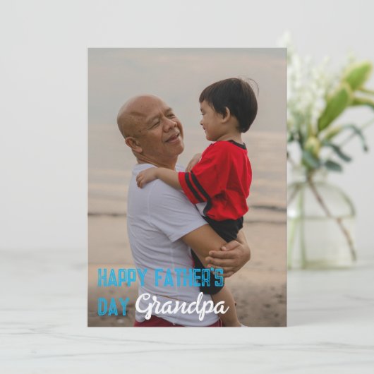 Gefeliciteerd, opa!  Kaart Persoonlijk gemaakt (Staand voorkant)