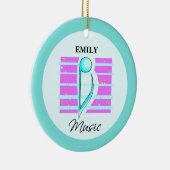 Gefeliciteerd, opmerking: muzikale prestaties keramisch ornament (Rechts)