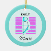 Gefeliciteerd, opmerking: muzikale prestaties keramisch ornament (Voorkant)