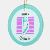 Gefeliciteerd, opmerking: muzikale prestaties keramisch ornament (Links)