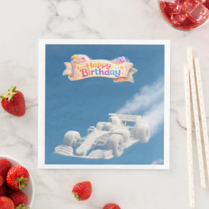 Gefeliciteerd, opvoedende autowolk standaard diner servet