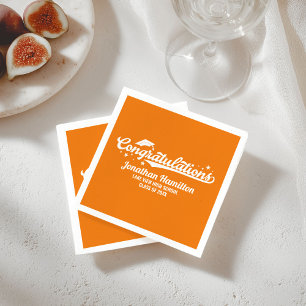 Gefeliciteerd Oranje Afstudeerfeest Servet