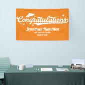 Gefeliciteerd Oranje Afstudeerfeest Spandoek (Beurs)