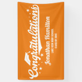 Gefeliciteerd Oranje Afstudeerfeest Spandoek (Verticaal)