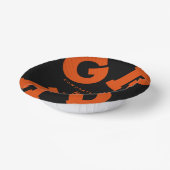 Gefeliciteerd Oranje op zwart Afstuderen Papieren Kommen (Gebogen)