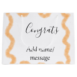 Gefeliciteerd oranje spiraal Spaanse rand boho ret Groot Cadeauzakje