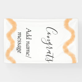 Gefeliciteerd oranje spiraal Spaanse rand boho ret Spandoek