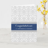 Gefeliciteerd Ouders van de Bruid Blauw Grijs Kaart (Gele Bloem)