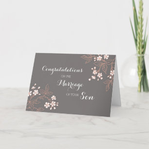 Gefeliciteerd ouders van de bruidegom vintage kaart