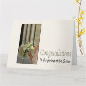 Gefeliciteerd ouders van de bruinbruiloft kaart (Gele Bloem)