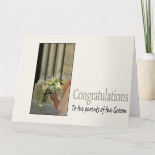 Gefeliciteerd ouders van de bruinbruiloft kaart