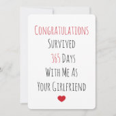 Gefeliciteerd, overlevende 365 dagen feestdagenkaart (Voorkant)