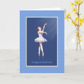 Gefeliciteerd, overweging, Ballerina op Pointe Kaart (Gele Bloem)