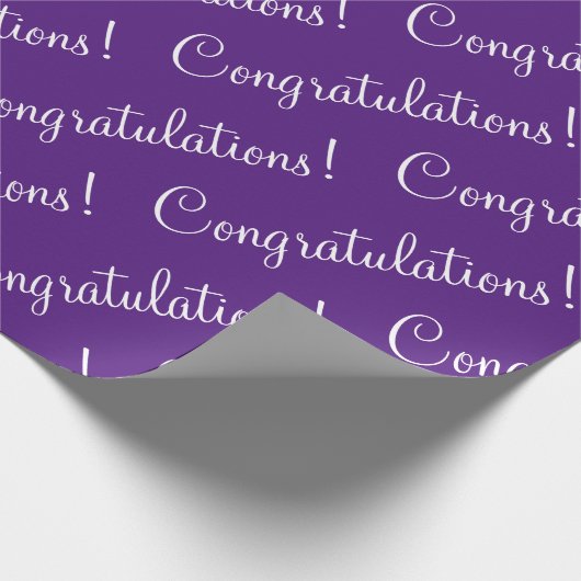 Gefeliciteerd Paars Inpakpapier (Hoek)