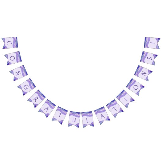 Gefeliciteerd Paarse lavender Geometric Pattern Vlaggetjes (Alle)