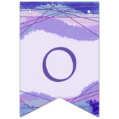 Gefeliciteerd Paarse lavender Geometric Pattern Vlaggetjes (Tweede vlag)