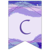 Gefeliciteerd Paarse lavender Geometric Pattern Vlaggetjes (Eerste vlag)