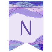 Gefeliciteerd Paarse lavender Geometric Pattern Vlaggetjes (Derde vlag)