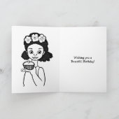 Gefeliciteerd | Paarse prinses gepersonaliseerd Kaart (Binnen)