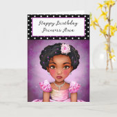 Gefeliciteerd | Paarse prinses gepersonaliseerd Kaart (Gele Bloem)