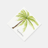 Gefeliciteerd Palm Tree Custom Island Beach Servet (Hoek)