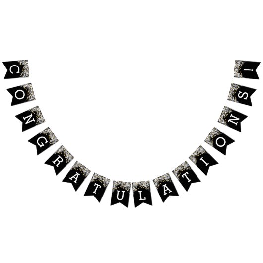 Gefeliciteerd Palms Black Gold Vlaggetjes (Alle)