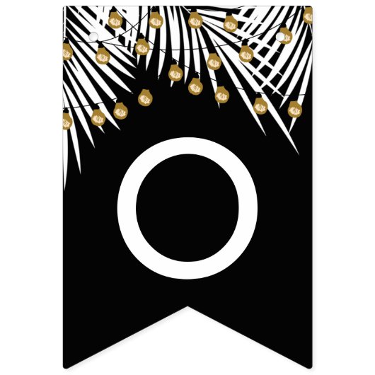 Gefeliciteerd Palms Black Gold Vlaggetjes (Tweede vlag)