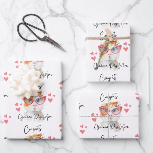 Gefeliciteerd pap mam van Guinee Inpakpapier Vel (Voorkant)