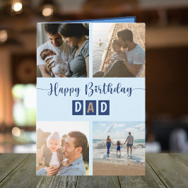 Gefeliciteerd papa foto collage beste papa kaart