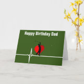 Gefeliciteerd Papa Golf Golfer Vader Kaart (Gele Bloem)