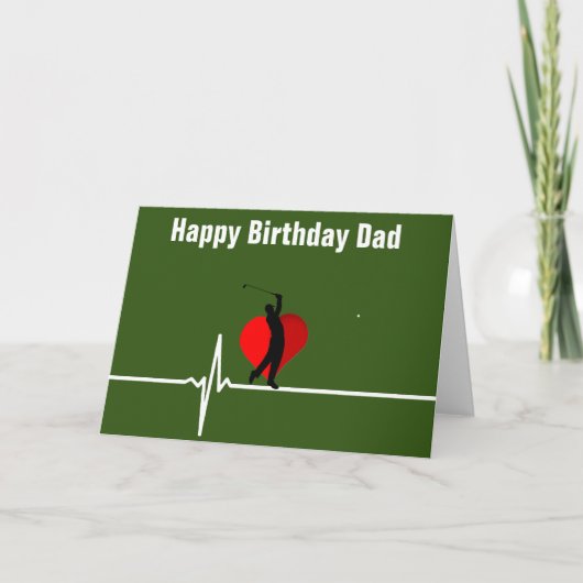 Gefeliciteerd Papa Golf Golfer Vader Kaart (Voorkant)