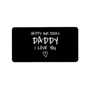 Gefeliciteerd papa ik hou van je Vader verjaardag Etiket