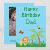 Gefeliciteerd Papa Kleurrijke Safari Feestdagenkaart (Voorkant / Achterkant)