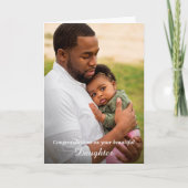 Gefeliciteerd papa mama nieuwe baby foto aangepast kaart (Voorkant)