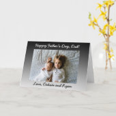 Gefeliciteerd Papa met Vaderdag Persoonlijke Fotok Kaart (Gele Bloem)