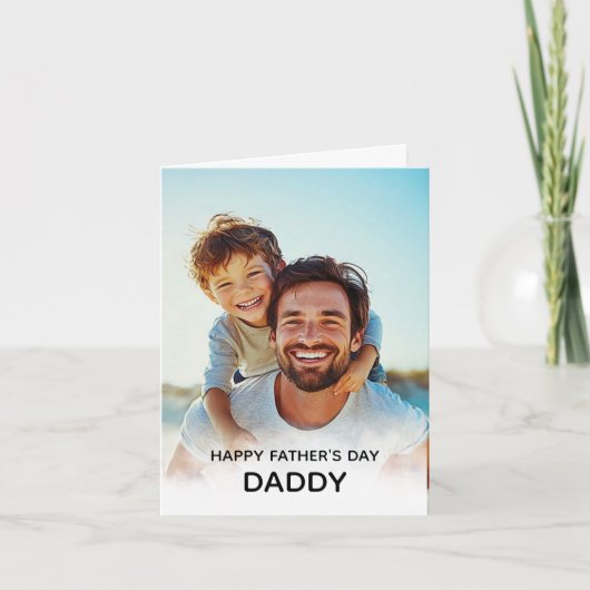 Gefeliciteerd Papa, Vaderdag Kaart met Foto (Voorkant)