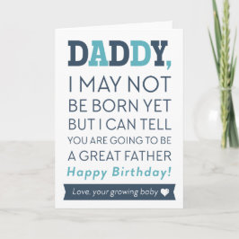 Gefeliciteerd papa, van groeiende baby kaart