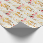 Gefeliciteerd, papavers, cadeaupapier (Hoek)