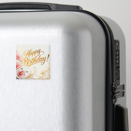 Gefeliciteerd, papavers, magneet (Insitu (bagage))