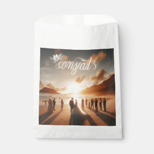 Gefeliciteerd papieren zak bedankzakje