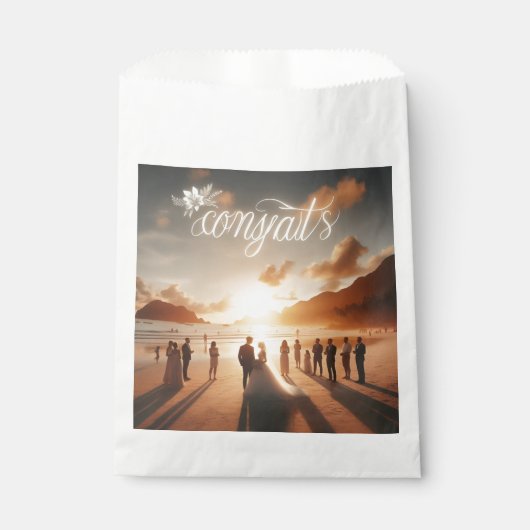 Gefeliciteerd papieren zak bedankzakje (Voorkant)